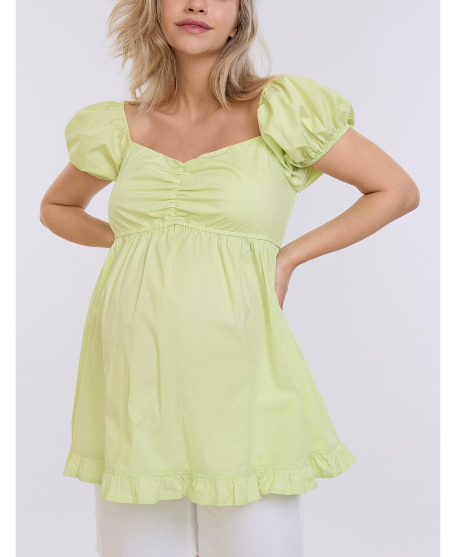 Motherhood Maternity Женский топ-бейбидолл с открытыми плечами и коротким рукавом