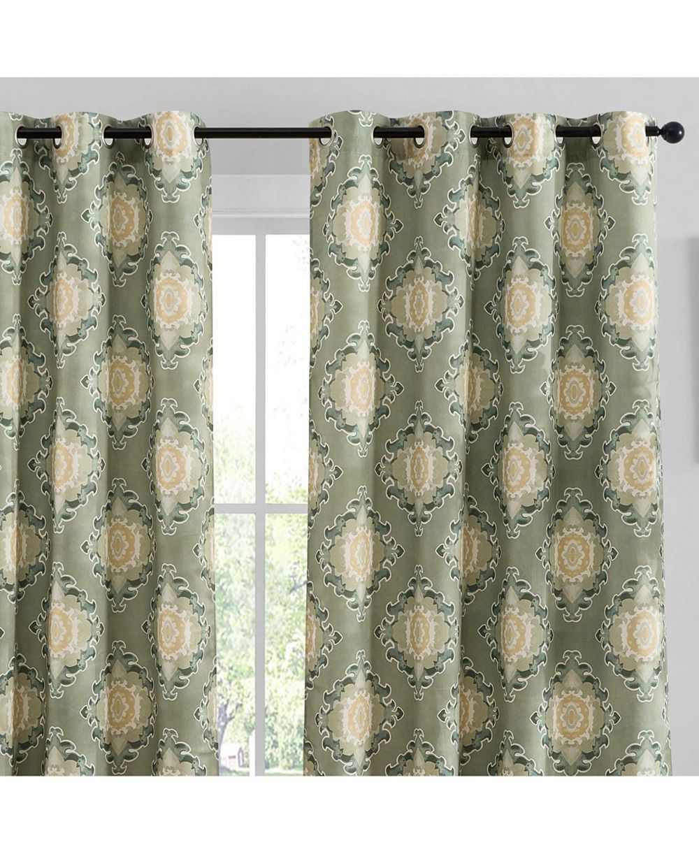 Шторы HLC.ME Liam Ogee Ikatt Damask с люверсами, комплект из 2 шт.