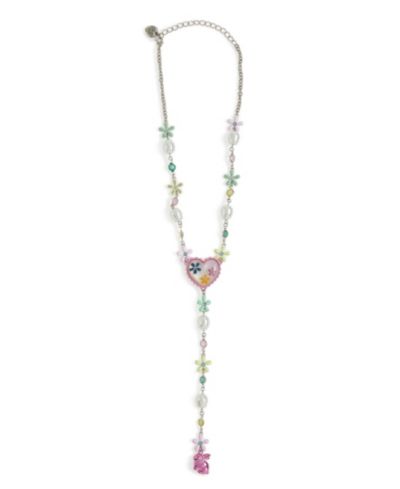 Betsey Johnson ожерелье Y с цветочным принтом и искусственным камнем