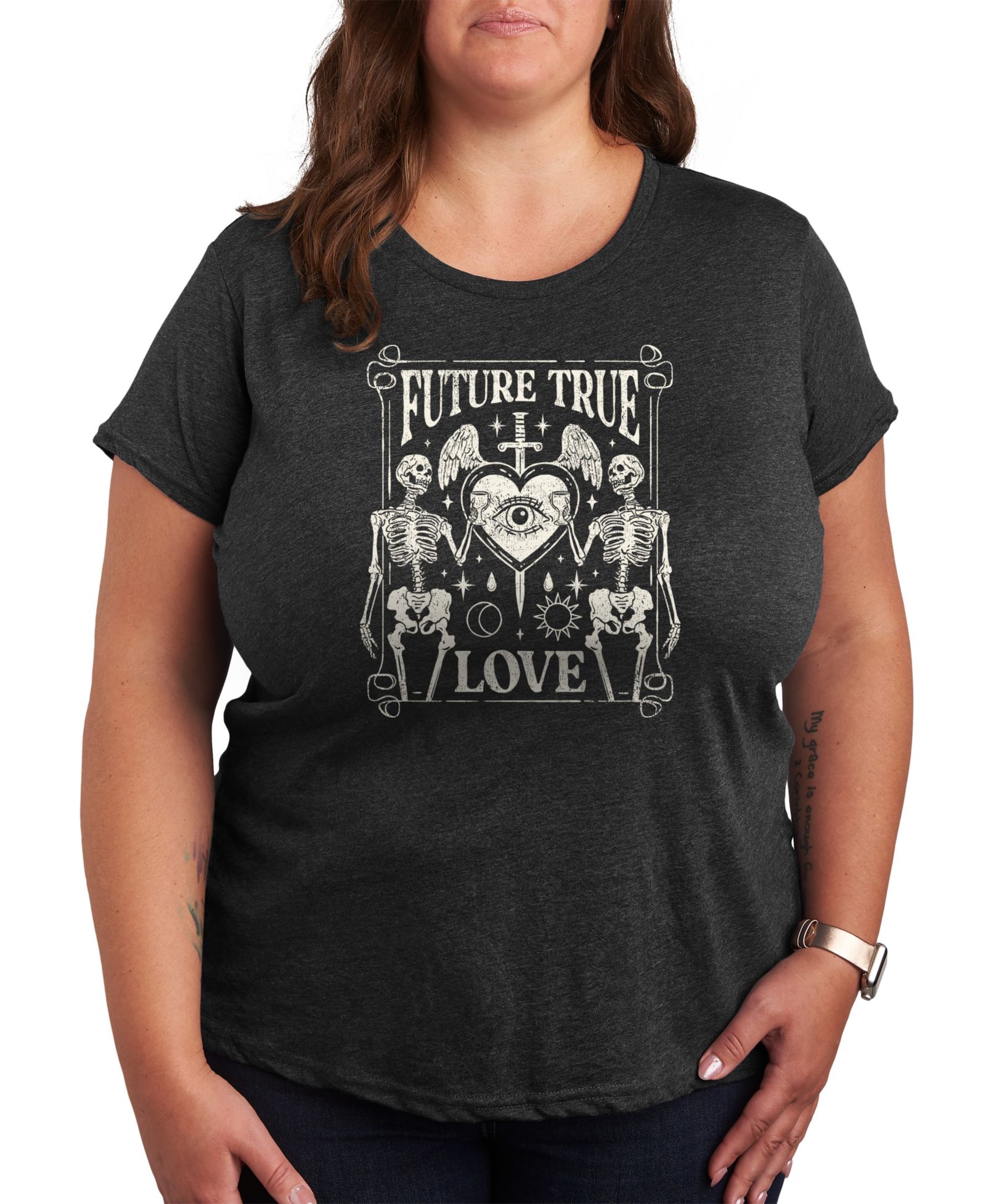 Женская футболка Hybrid Apparel Plus Size Future True Love Graphic Crew Neck