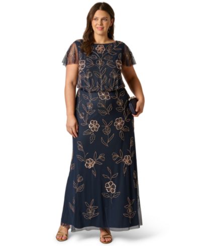 Вечернее платье Adrianna Papell Plus Size с бисером