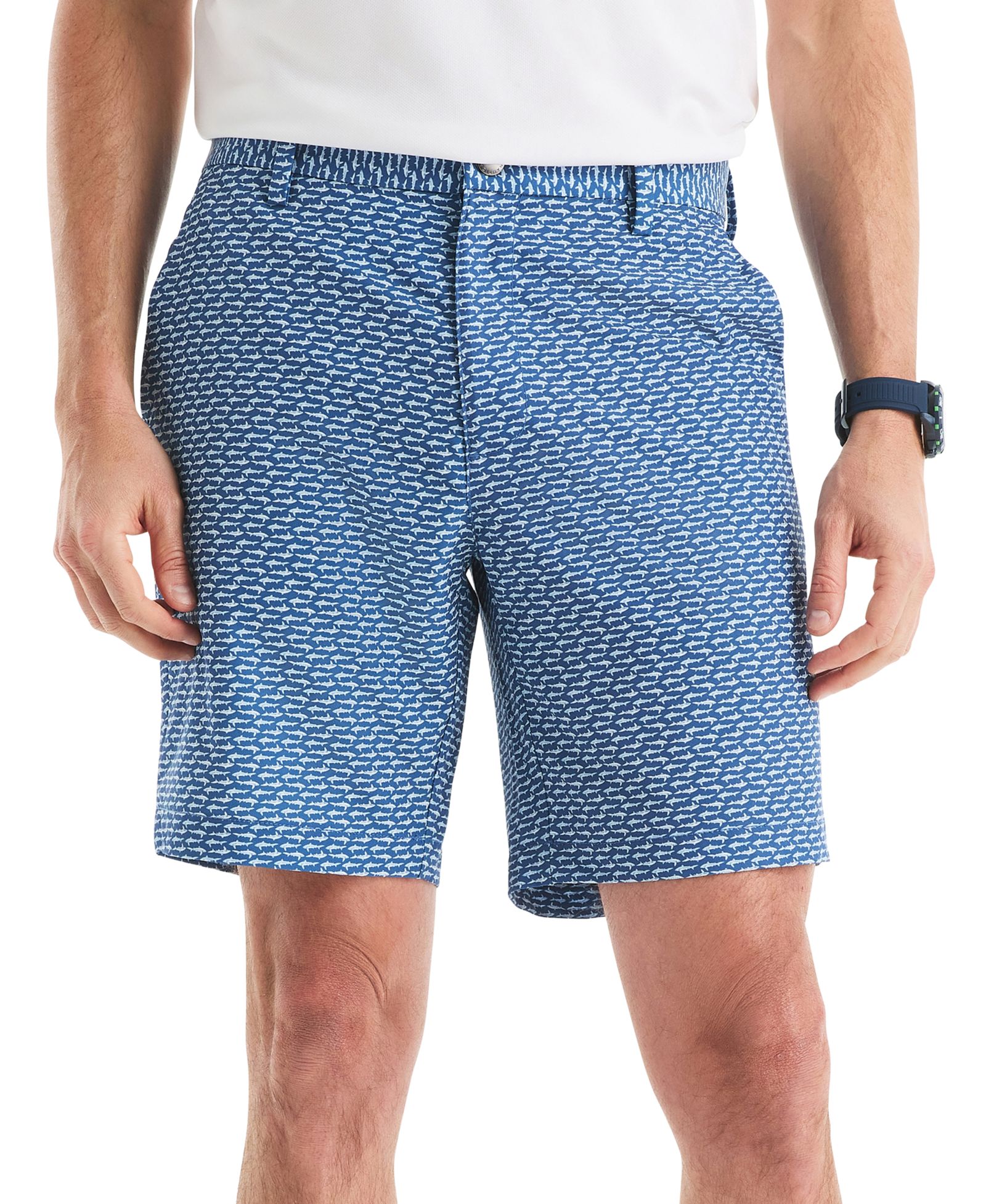 Nautica Men's 8.5" Slim-Fit Shark Graphic Shorts