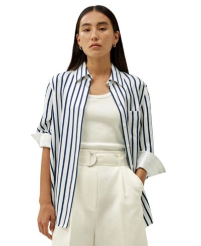 Рубашка Women's Oversized Palma Stripe Silk от LILYSILK