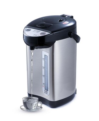 Commercial Chef Electric Hot Water Dispenser, 750W Stainless Steel Water Boiler with 5.8 Qt. Capacity, 360-Degree Base, 3 Dispensing Modes, Chlorine Removal, CHHWD10B, Stainless/Black