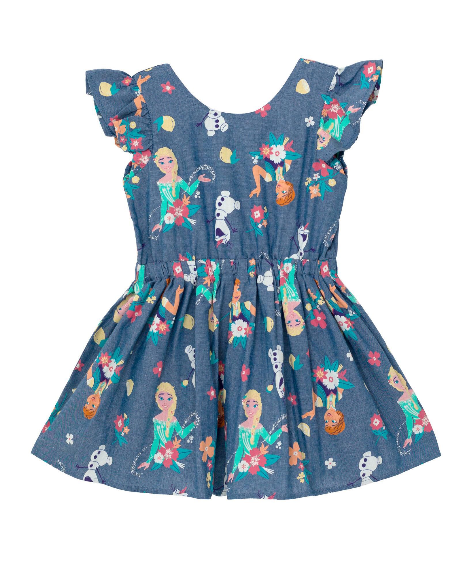 Детское платье Disney Minnie Mouse Mickey Mouse Daisy Lilo & Stitch Princess Belle Ariel Chambray Skater