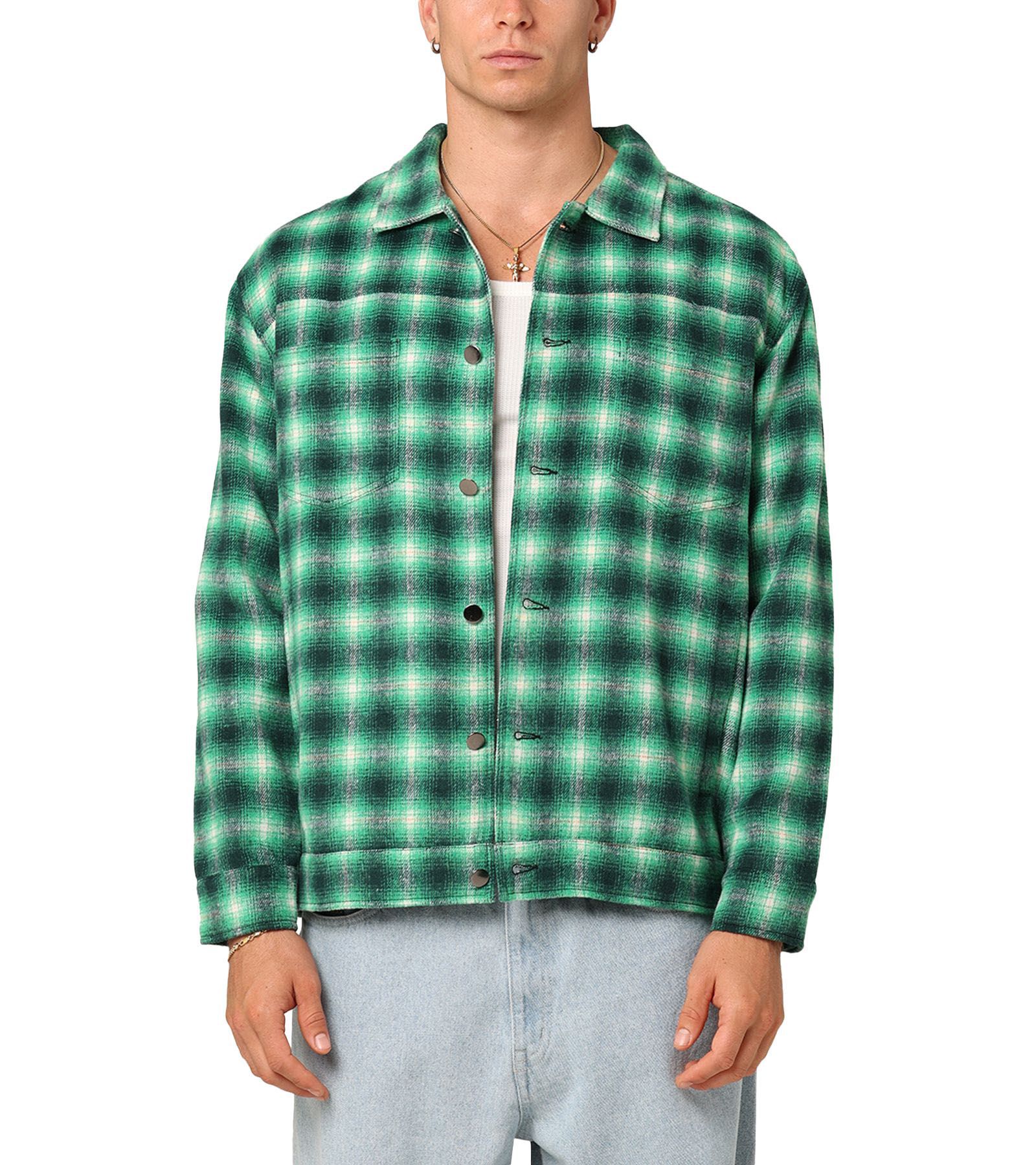Мужская шэкет XXIII Darby Plaid Shacket- Dark Green, S