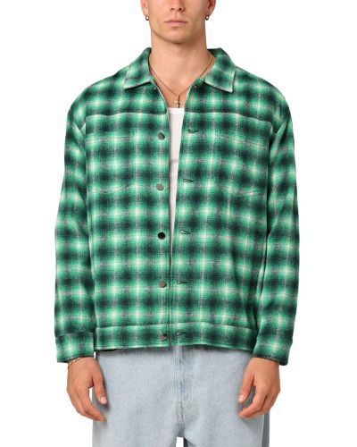 Мужская шэкет XXIII Darby Plaid Shacket- Dark Green, S