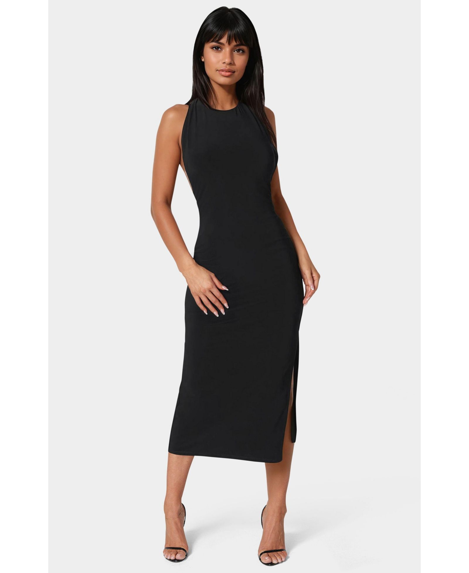 Женское платье Bebe Maci High Neck Cowl with Slit