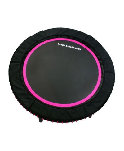 LEAPS and REBOUNDS 48" Mini Fitness Trampoline and Rebounder Gym Equipment, Pink