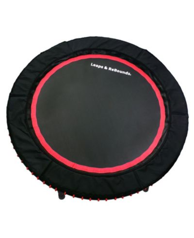 LEAPS and REBOUNDS 48" Mini Fitness Trampoline and Rebounder Exercise Equipment, Red