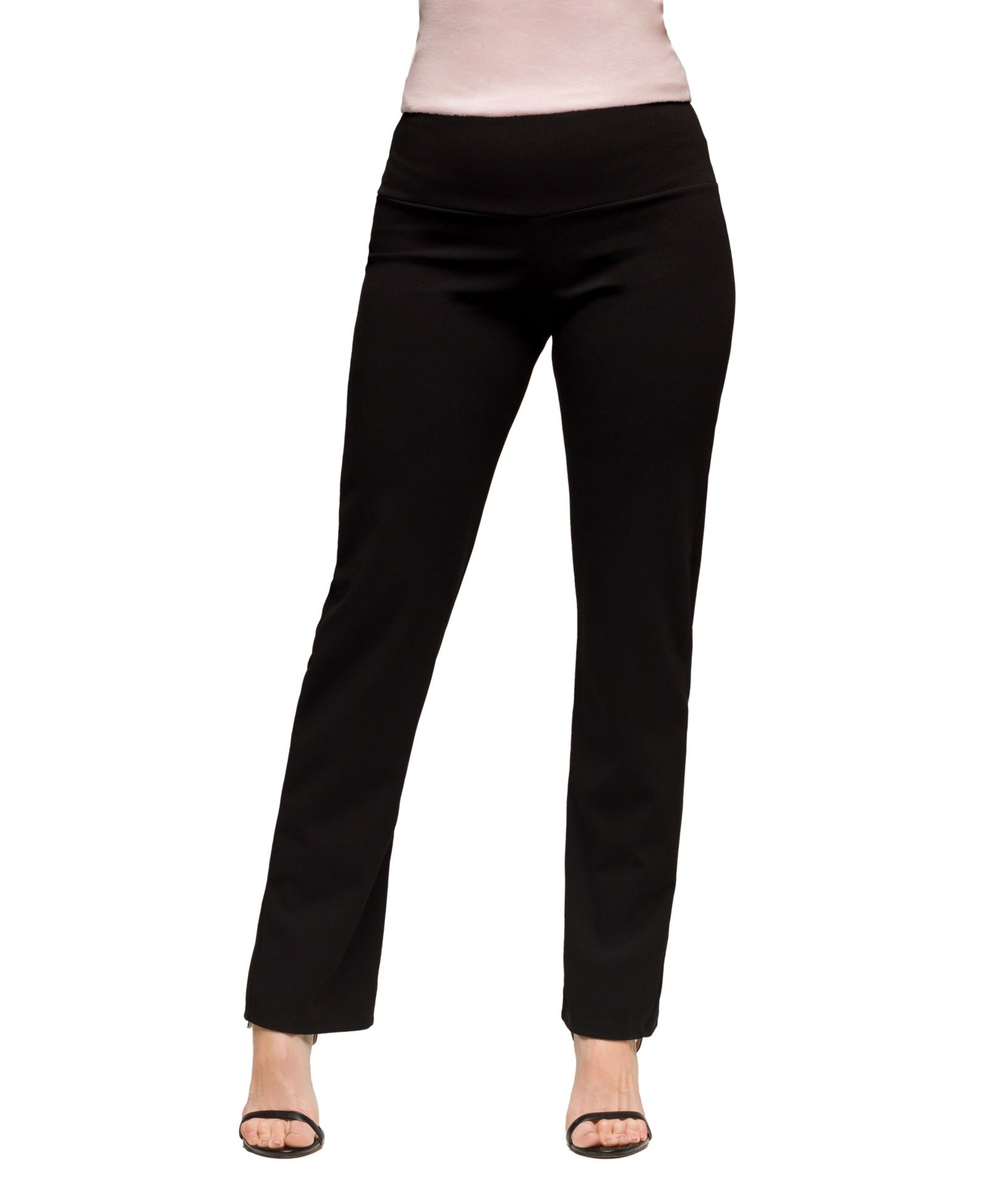 24seven Comfort Apparel Женские брюки для офиса с высокой талией, эластичные