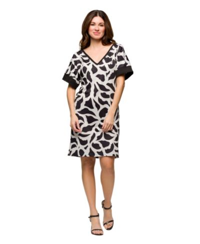Женское платье-футболка 24seven Comfort Apparel с коротким рукавом длиной до колена