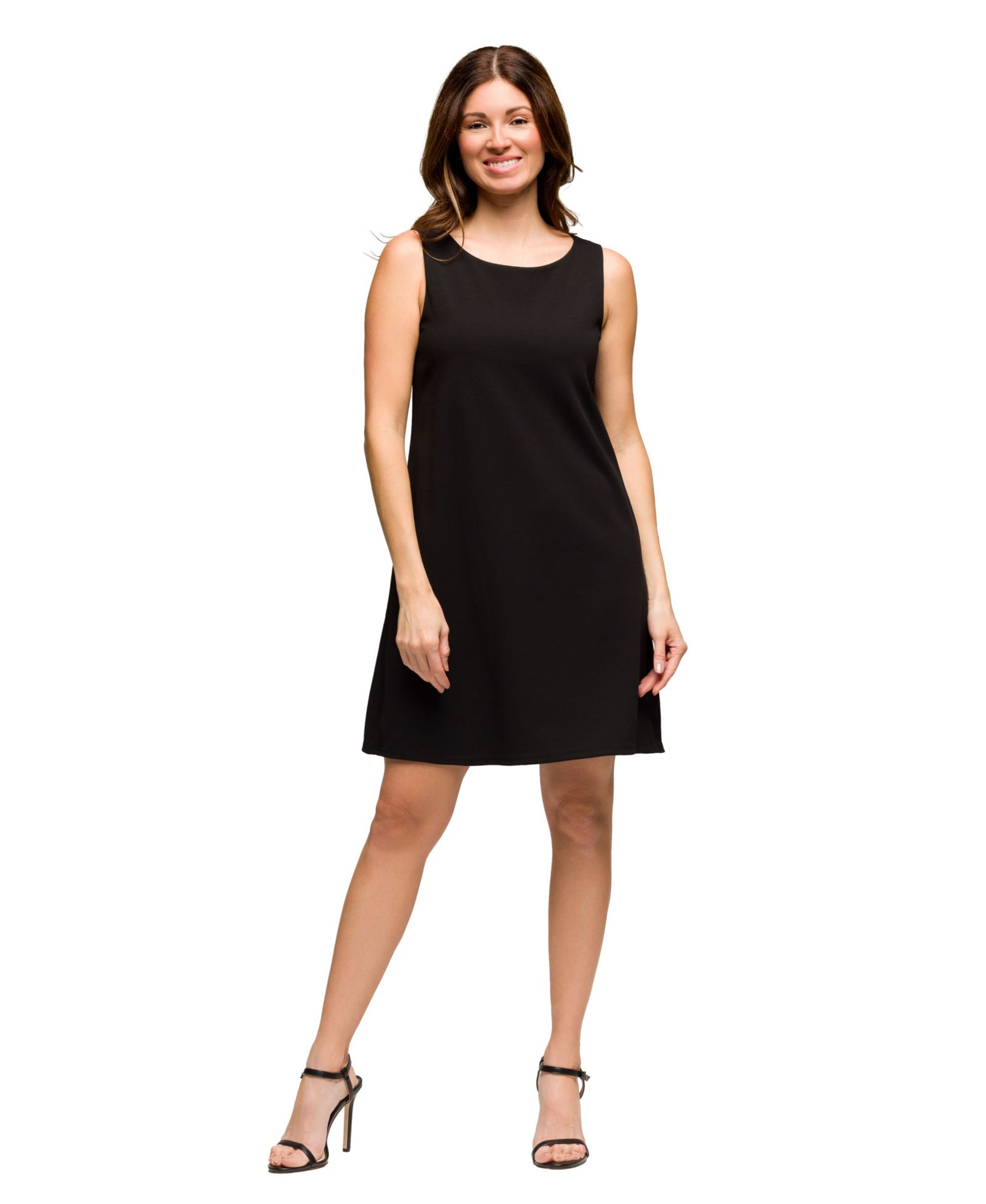 Женское однотонное мини-платье без рукавов 24seven Comfort Apparel