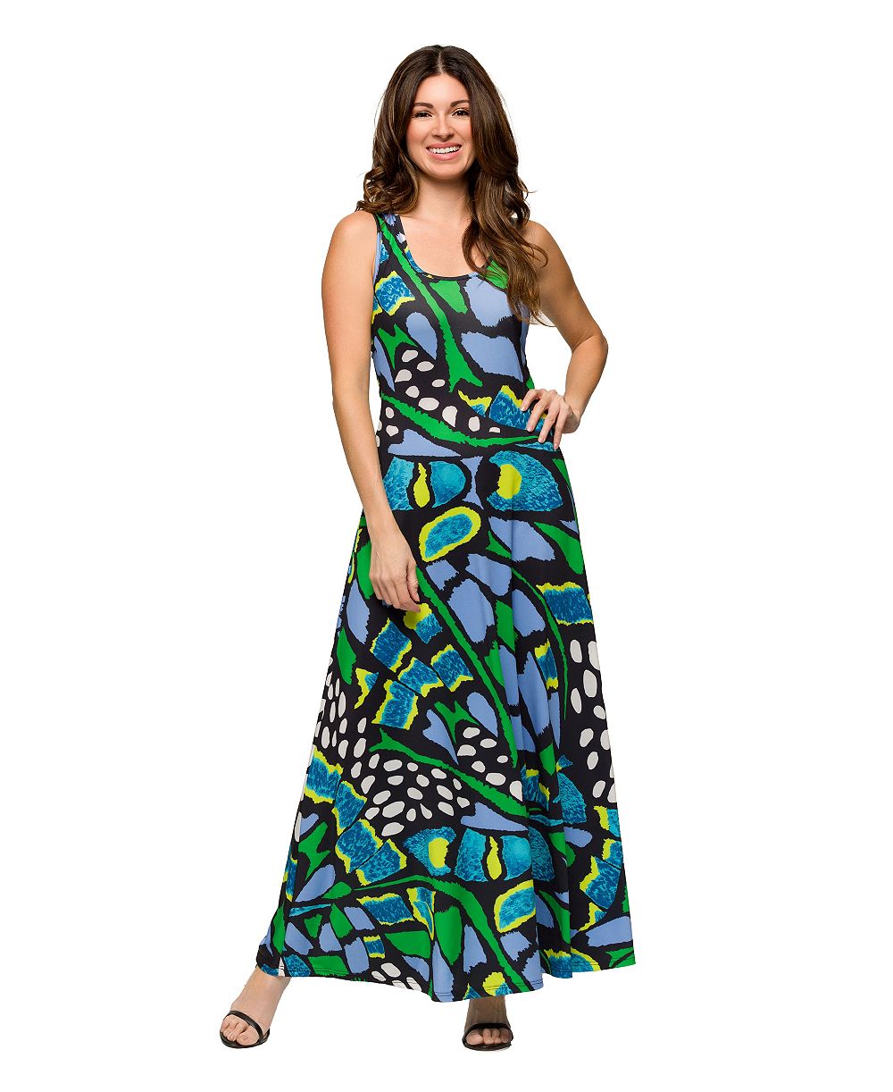 Женское платье 24seven Comfort Apparel Scoop Neck A Line Sleeveless Maxi