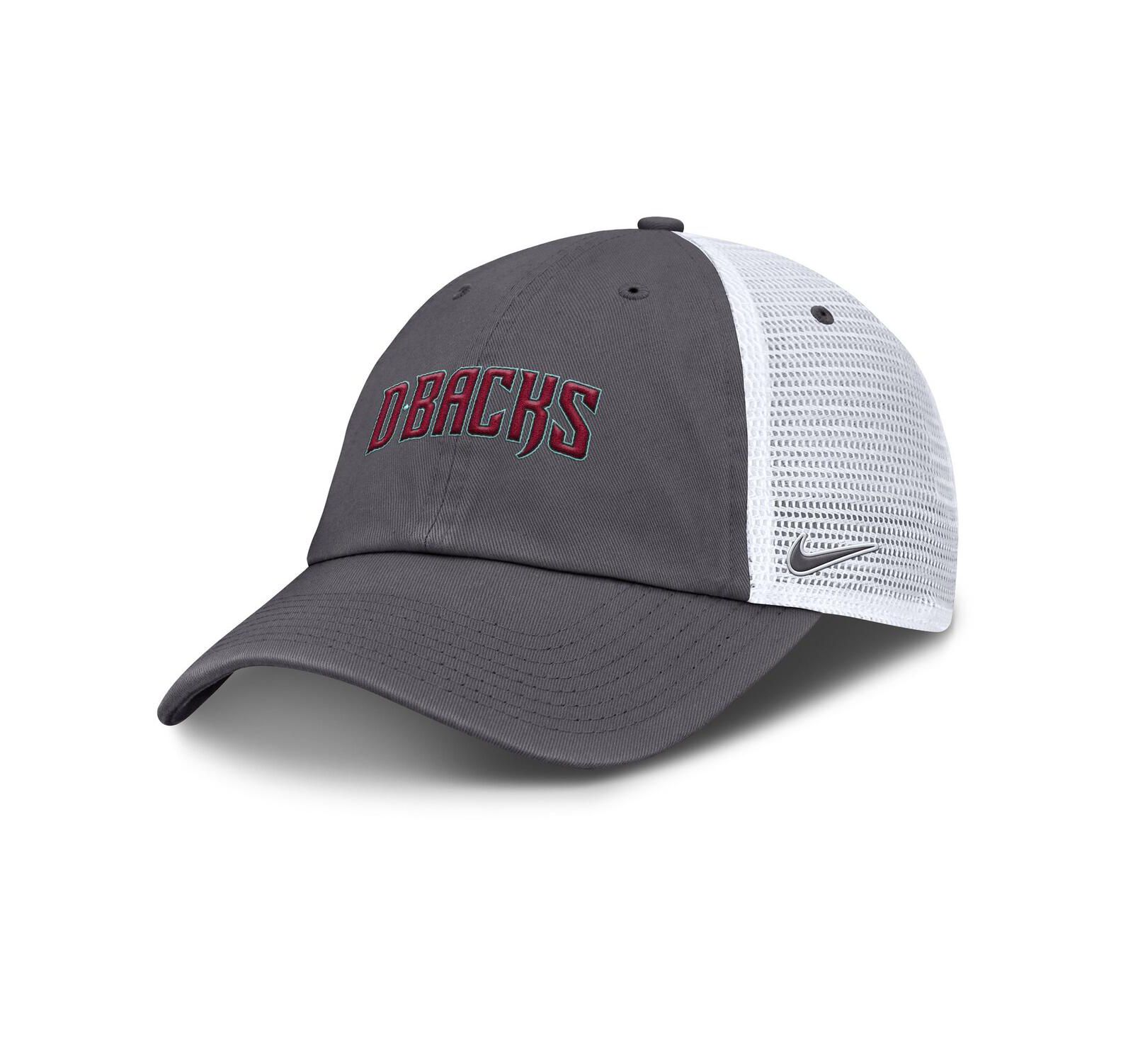 Nike Men's Gray Arizona Diamondbacks Wordmark Club Adjustable Trucker Hat
