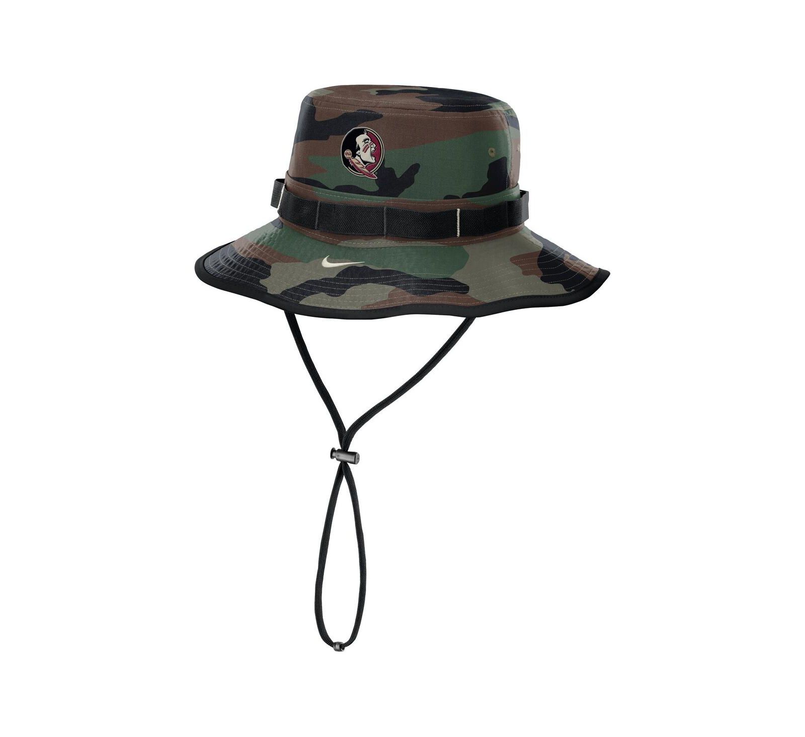 Мужская кепка Nike Camo Florida State Seminoles 2024 Military Appreciation Apex Bucket Hat