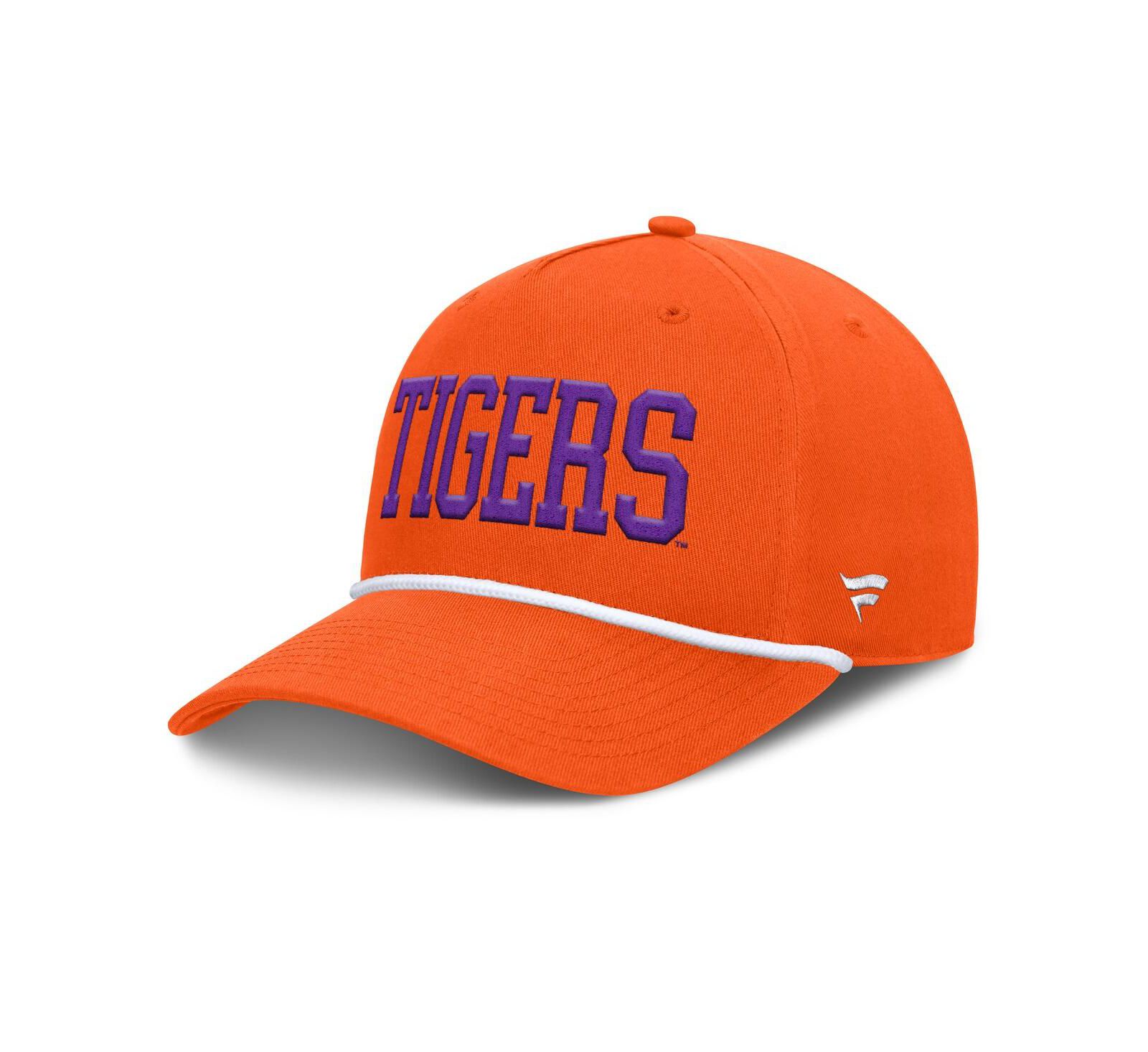 Мужская бейсболка Fanatics Orange Clemson Tigers Foul Ball Rope Adjustable