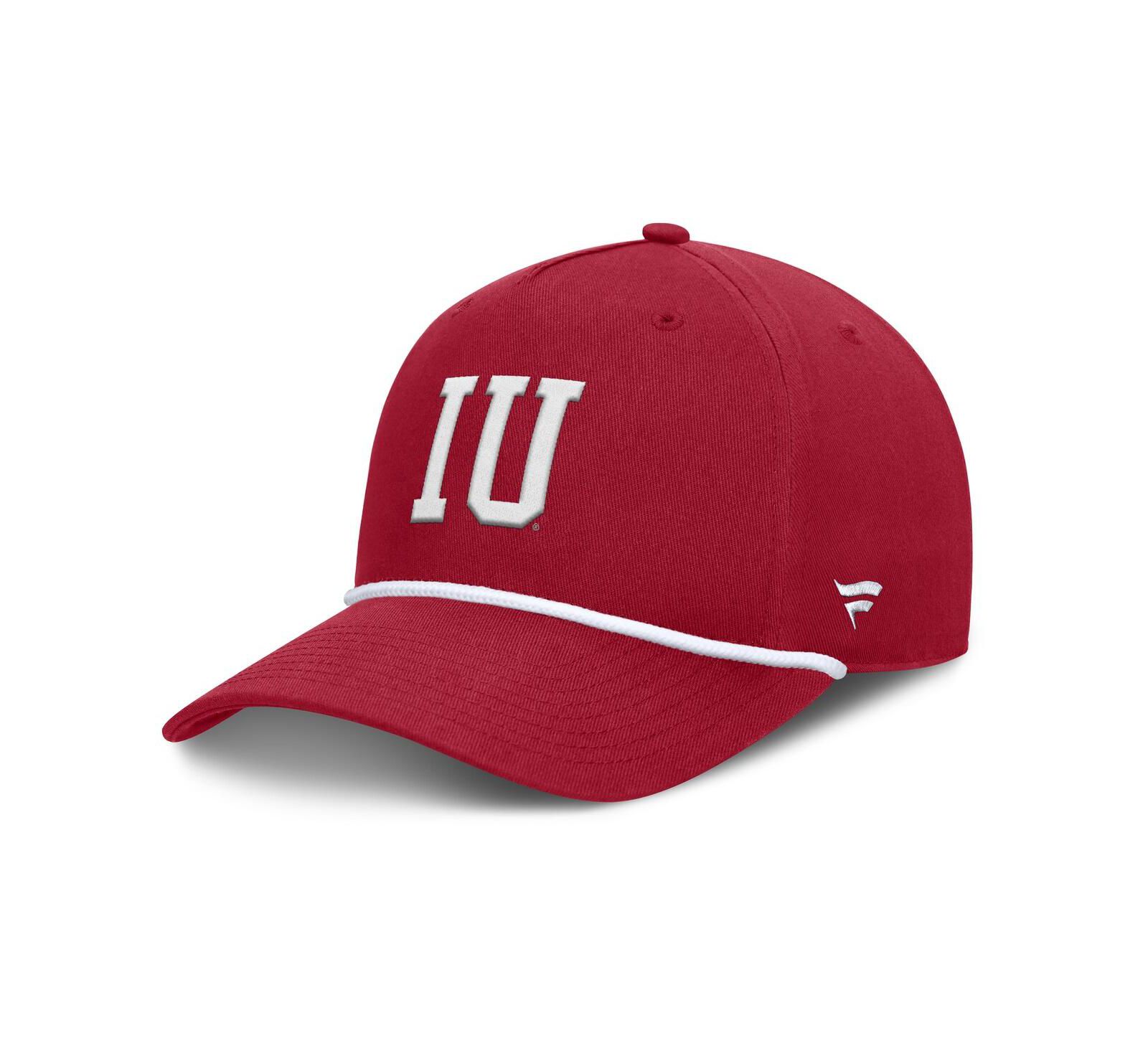 Мужская кепка Fanatics Crimson Indiana Hoosiers Foul Ball Rope Adjustable