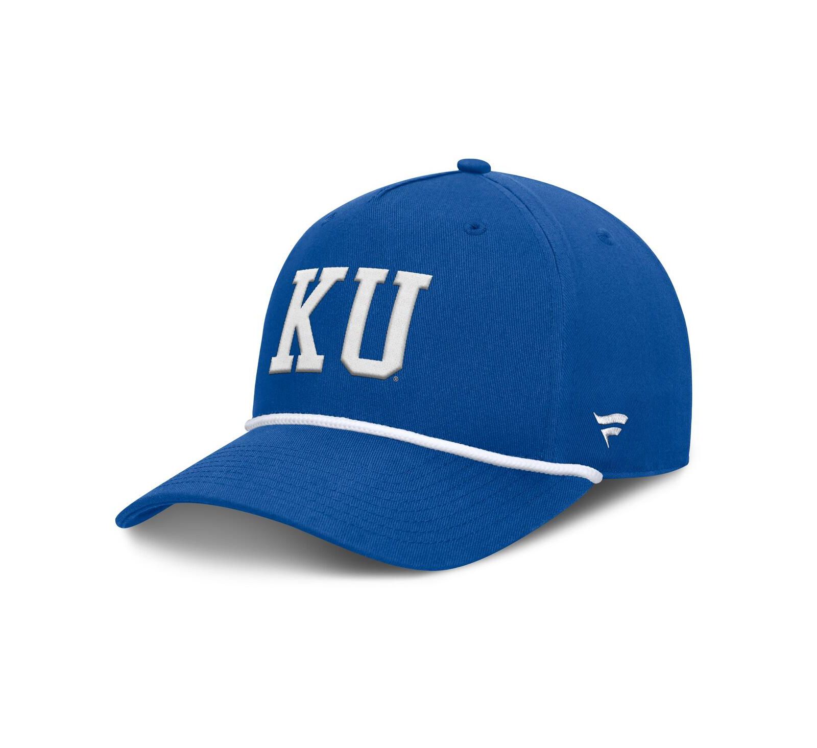 Мужская регулируемая кепка Fanatics Royal Kansas Jayhawks Foul Ball Rope