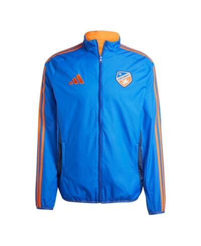 Adidas Men's Blue/Orange FC Cincinnati 2025 Anthem Reversible Full-Zip Jacket