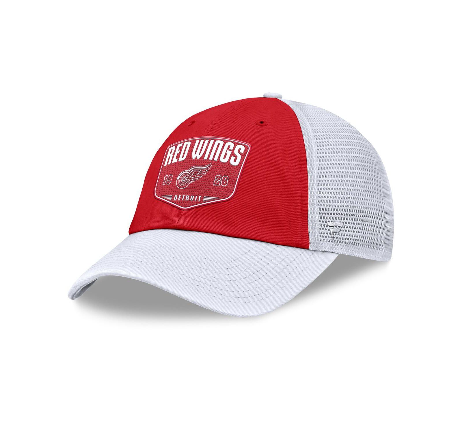Мужская кепка Fanatics Red Detroit Red Wings Fundamental One-Time Trucker Adjustable Hat