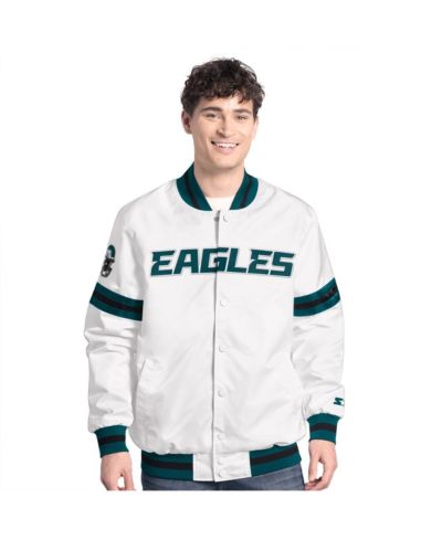Starter Мужская университетская куртка Philadelphia Eagles Scout Full-Snap Varsity
