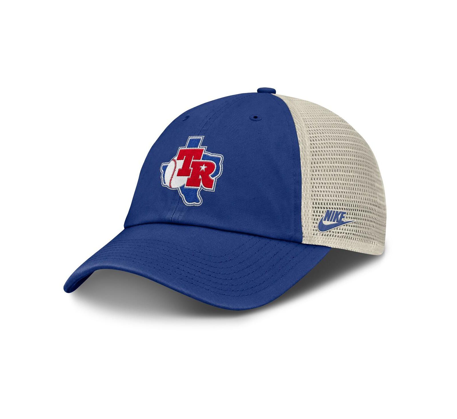 Мужская кепка Nike Texas Rangers Cooperstown Collection Club Trucker Royal/Natural