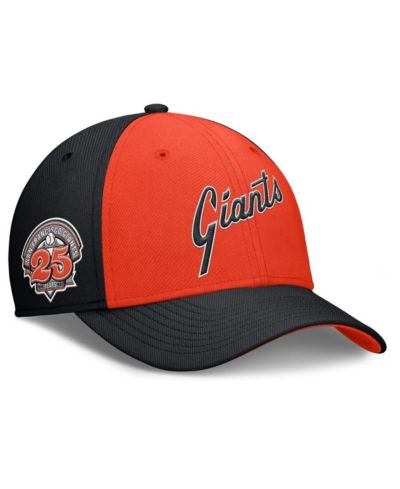 Мужская кепка Nike Black/Orange San Francisco Giants Rise Swoosh Performance Flex