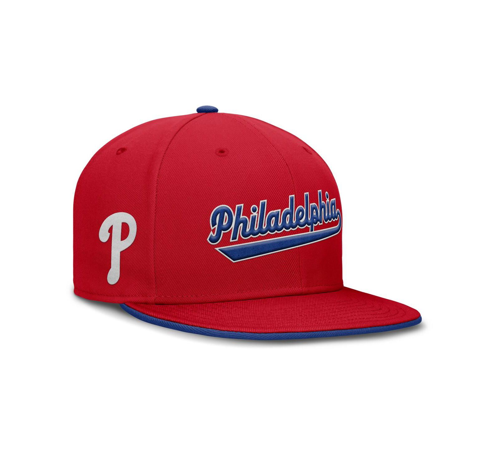 Кепка Nike Men's Red Philadelphia Phillies True Performance Fitted Hat
