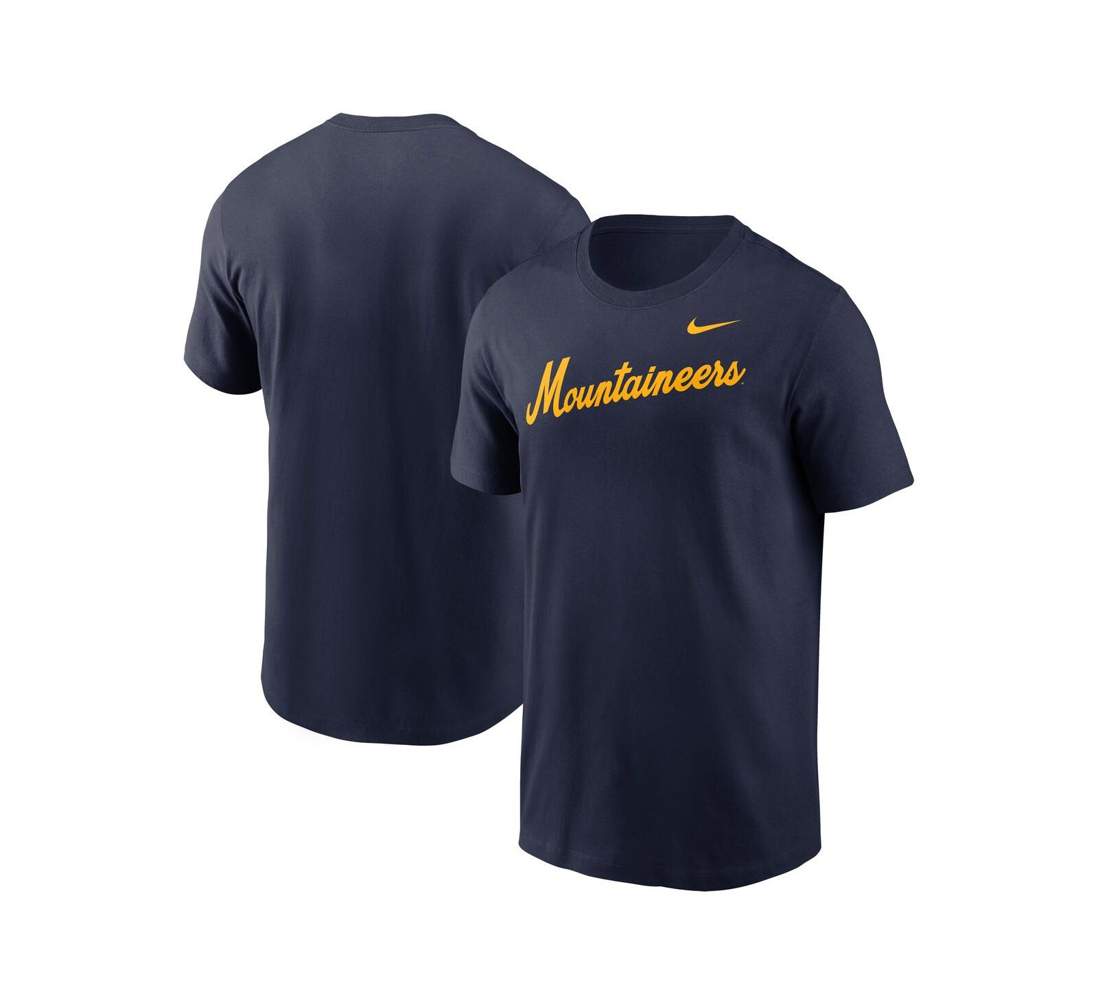 Nike Men's Navy West Virginia Mountaineers Baseball Wordmark T-Shirt