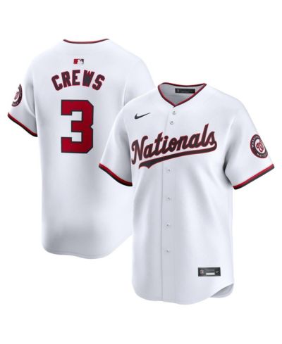 Мужская джерси Nike Dylan Crews White Washington Nationals Home Limited Player