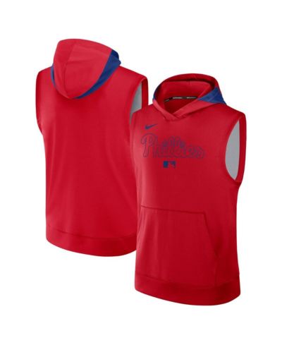 Nike Men's Red Philadelphia Phillies Authentic Collection Performance Sleeveless Pullover Hoodie
