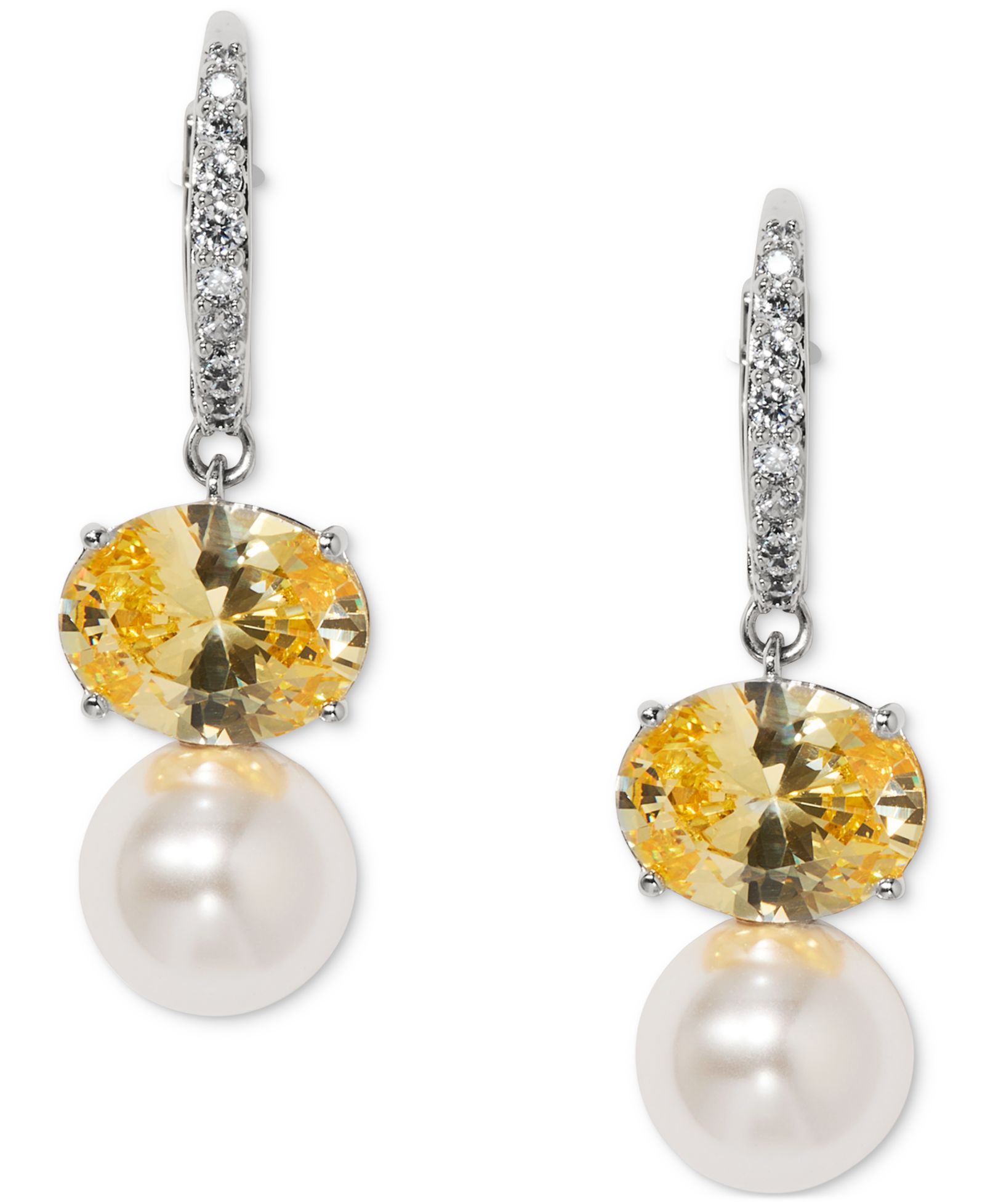 Серьги-подвески Eliot Danori Cubic Zirconia и имитация жемчуга