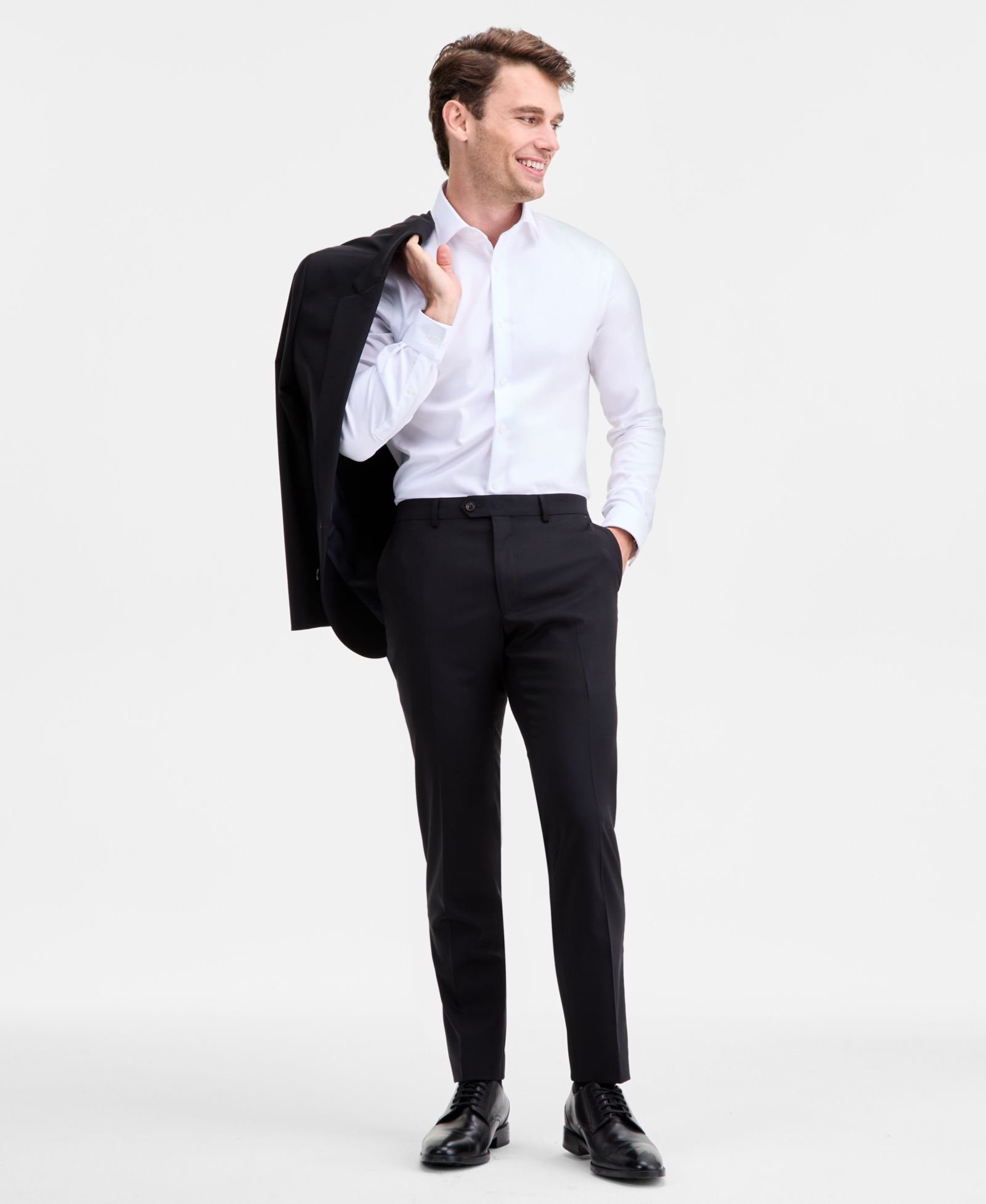 Ted by Ted Baker Men's Modern-Fit Stretch Wool-Blend Suit Separate Pants