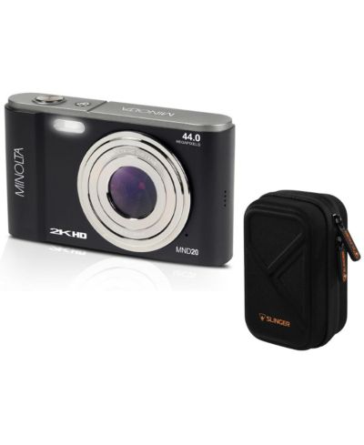 Minolta Minolta MND20 44 MP 2.7K Ultra HD Digital Camera (Black) With Slinger Camera case