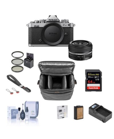 Nikon Z fc Беззеркальная камера DX-Format с объективом Z 28mm f/2.8, набор с SD Card 64GB, сумкой и аксессуарами