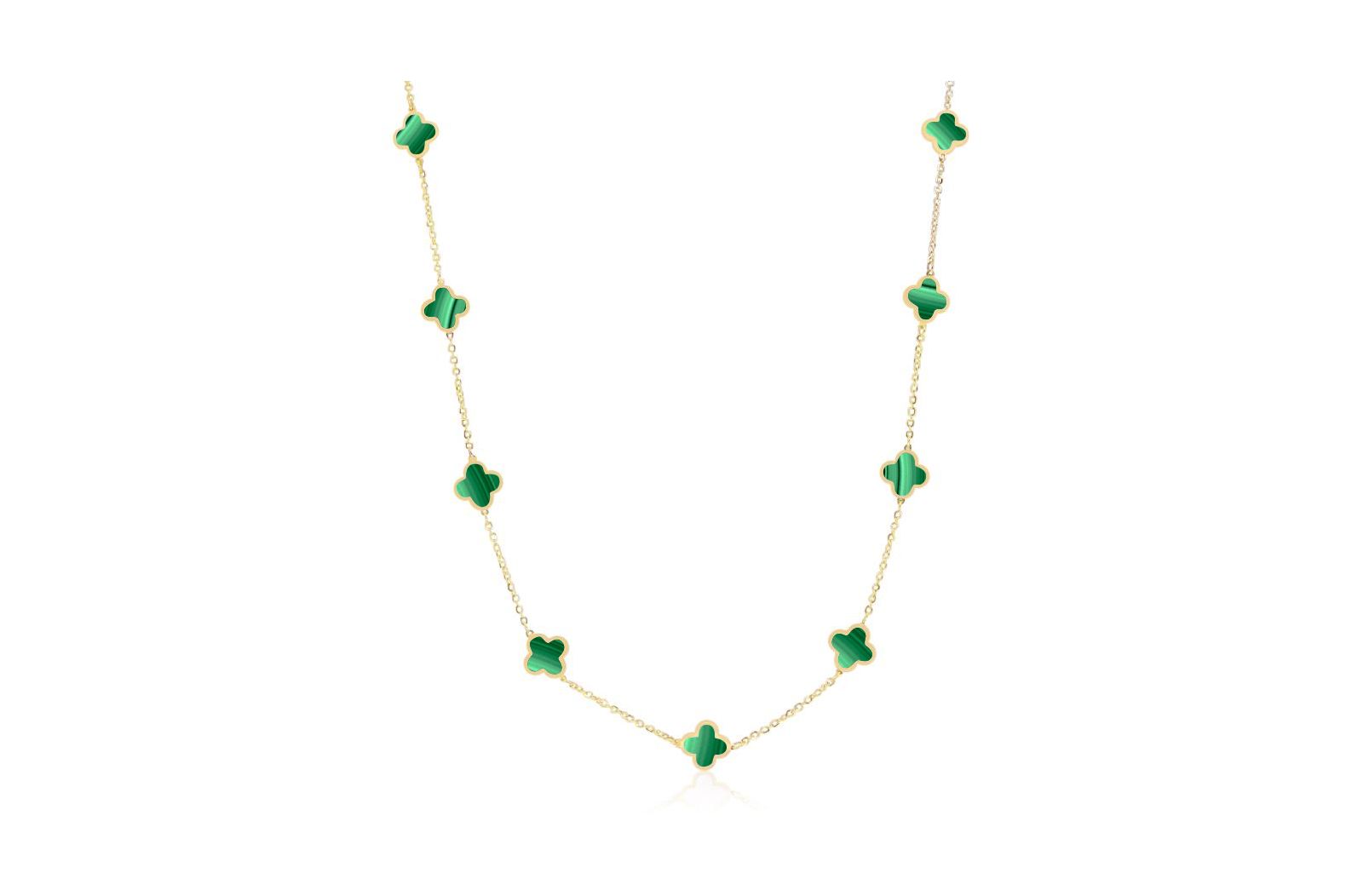 Подвеска The Lovery Mini Malachite Clover