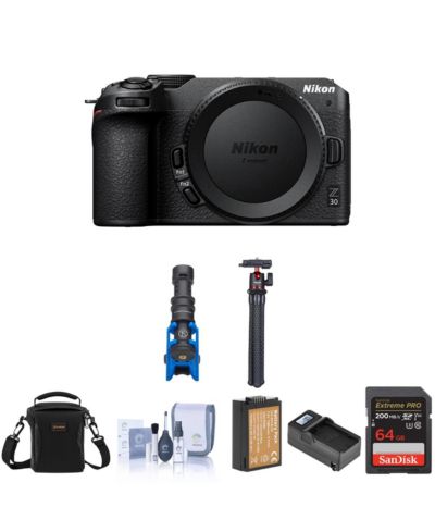Nikon Z беззеркальная камера комплект с картой SD 64GB, сумкой, микрофоном, штативом, запасным аккумулятором, зарядным устройством и набором для чистки