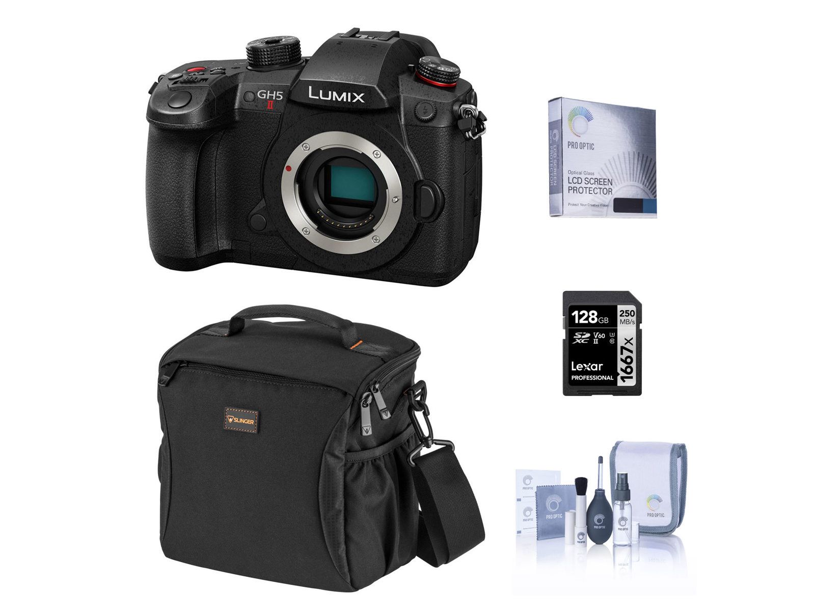 Panasonic LUMIX GH5II Mirrorless Camera, Bundle with Accessory Kit