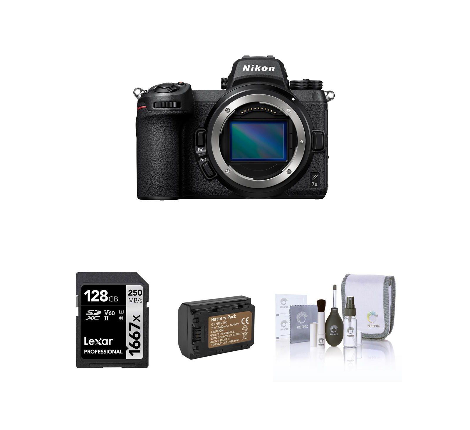 Беззеркальная камера Nikon Z 7II с дополнительным аккумулятором и набором для чистки