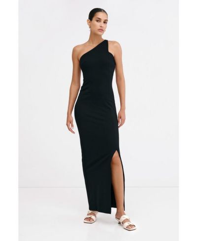 Marcella Women's Elora Off-Shoulder Column Dress with Thigh-High Slit