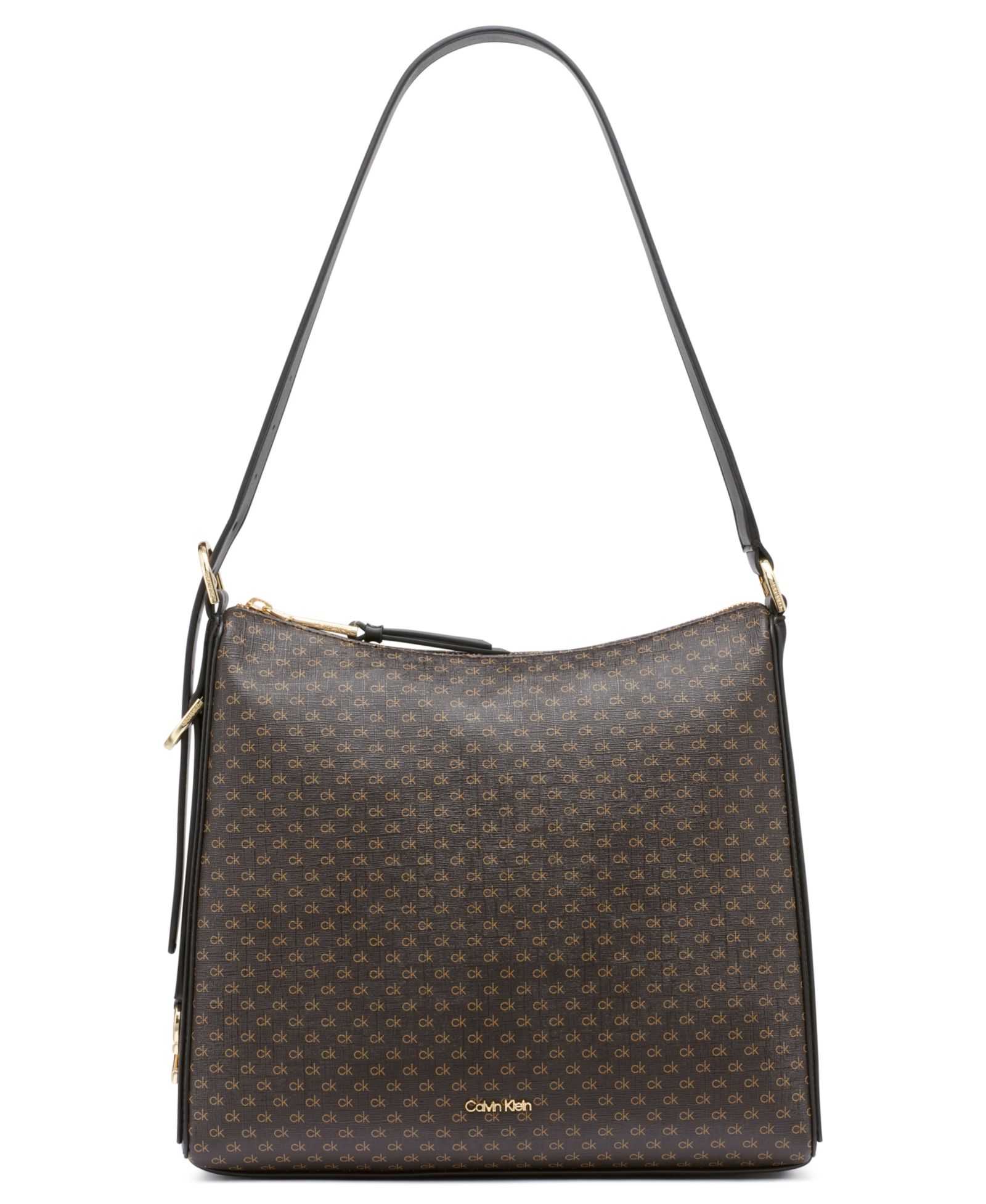 Calvin Klein Mandy Mini Signature Top Zipper Shoulder Bag