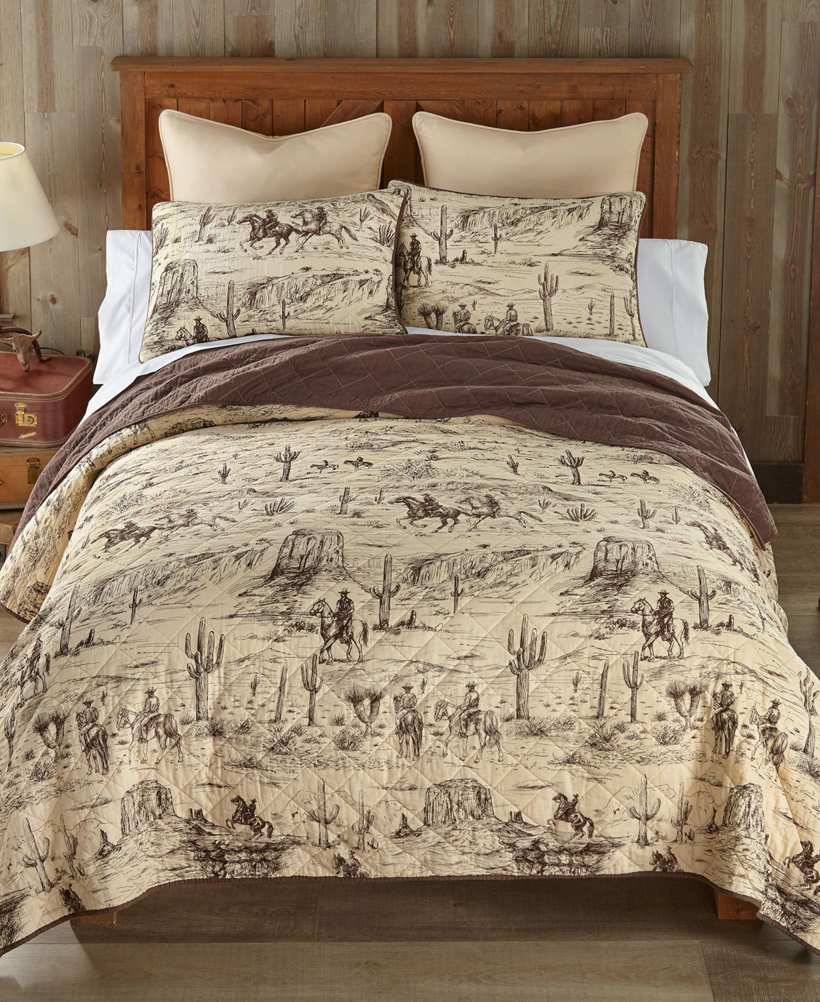 Donna Sharp Cowboy Western 3-Pc. Quilt Set, Queen