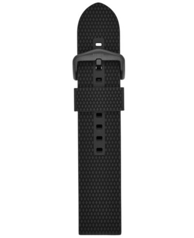 Мужской ремешок для часов Fossil, черный силикон, 22mm