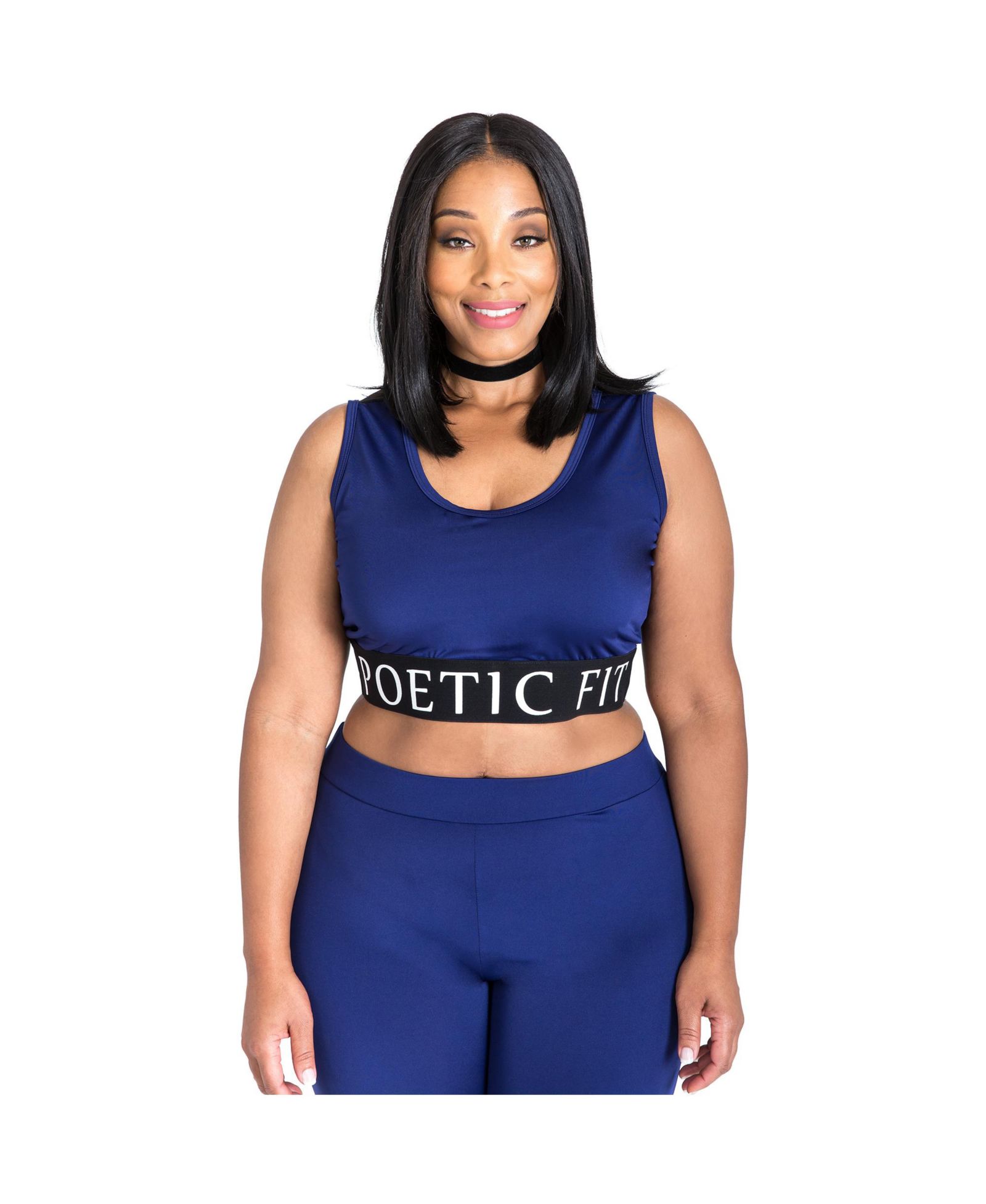 Poetic Justice Plus Size спортивный топ в сетку с V-образным вырезом