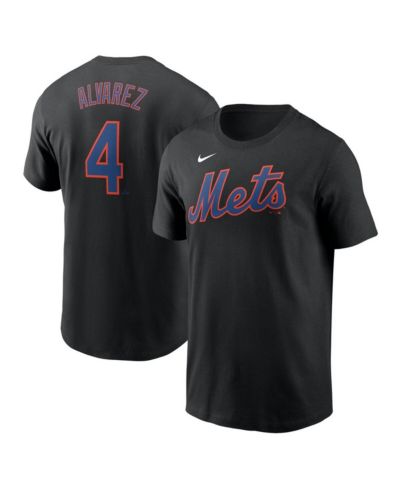 Nike Мужская футболка Francisco Alvarez Black New York Mets Fuse с именем и номером