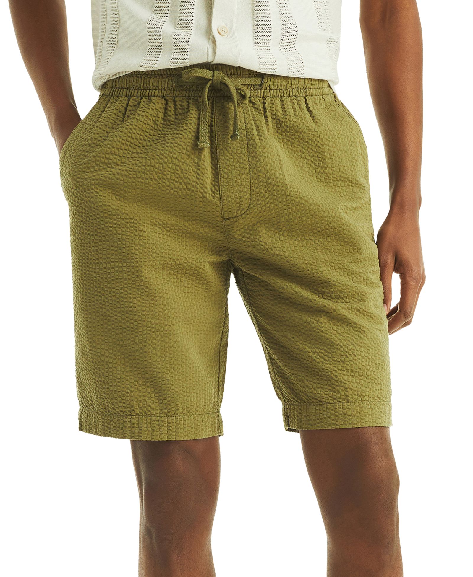 Nautica Men's Seersucker Drawstring 9.5" Shorts