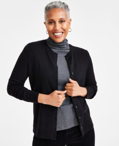 Style & Co Petite Crewneck Cardigan, Macy's Exclusive
