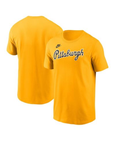 Nike футболка Pittsburgh Pirates Cooperstown Wordmark, золотая, мужская