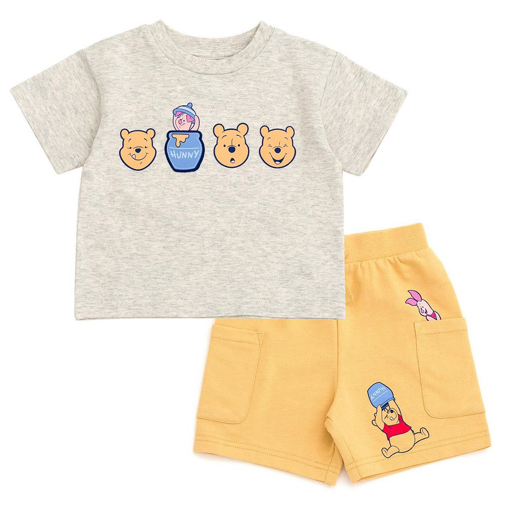 Winnie the Pooh маленькие мальчики 2-компонентный футболка и французский терри шорты набор